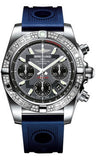 Breitling,Breitling - Chronomat 41 Steel Diamond Bezel - Ocean Racer Strap - Watch Brands Direct
