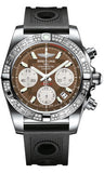 Breitling,Breitling - Chronomat 41 Steel Diamond Bezel - Ocean Racer Strap - Watch Brands Direct