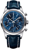 Breitling,Breitling - Transocean Chronograph Stainless Steel - Croco Strap - Deployant - Watch Brands Direct