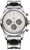 Breitling,Breitling - Transocean Chronograph Stainless Steel - Bracelet - Watch Brands Direct