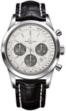 Breitling,Breitling - Transocean Chronograph Stainless Steel - Croco Strap - Deployant - Watch Brands Direct