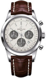 Breitling,Breitling - Transocean Chronograph Stainless Steel - Croco Strap - Deployant - Watch Brands Direct