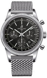 Breitling,Breitling - Transocean Chronograph Steel - Diamond Bezel - Bracelet - Watch Brands Direct