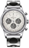 Breitling,Breitling - Transocean Chronograph Steel - Diamond Bezel - Bracelet - Watch Brands Direct