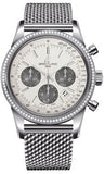 Breitling,Breitling - Transocean Chronograph Steel - Diamond Bezel - Bracelet - Watch Brands Direct