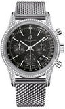 Breitling,Breitling - Transocean Chronograph Steel - Diamond Case - Bracelet - Watch Brands Direct