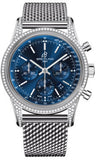 Breitling,Breitling - Transocean Chronograph Steel - Diamond Case - Bracelet - Watch Brands Direct