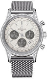Breitling,Breitling - Transocean Chronograph Steel - Diamond Case - Bracelet - Watch Brands Direct
