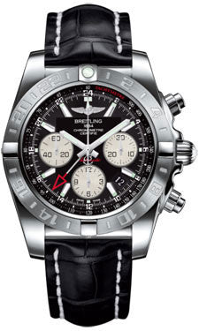 Breitling,Breitling - Chronomat 44 GMT Stainless Steel on Croco Strap - Watch Brands Direct