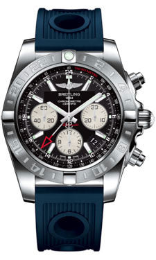 Breitling,Breitling - Chronomat 44 GMT Stainless Steel on Ocean Racer - Watch Brands Direct