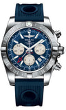Breitling,Breitling - Chronomat 44 GMT Stainless Steel on Ocean Racer - Watch Brands Direct