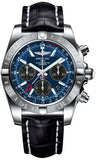 Breitling,Breitling - Chronomat 44 GMT Stainless Steel on Croco Strap - Watch Brands Direct