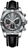 Breitling,Breitling - Chronomat 44 GMT Stainless Steel on Leather - Watch Brands Direct