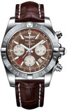 Breitling,Breitling - Chronomat 44 GMT Stainless Steel on Croco Strap - Watch Brands Direct