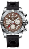 Breitling,Breitling - Chronomat 44 GMT Stainless Steel on Ocean Racer - Watch Brands Direct