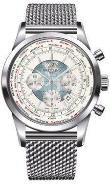 Breitling,Breitling - Transocean Chronograph Unitime Stainless Steel - Bracelet - Watch Brands Direct