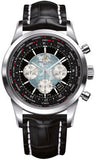 Breitling,Breitling - Transocean Chronograph Unitime Stainless Steel - Croco Strap - Watch Brands Direct