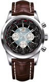 Breitling,Breitling - Transocean Chronograph Unitime Stainless Steel - Croco Strap - Watch Brands Direct