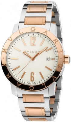 Bulgari,Bulgari - BVLGARI Automatic 41mm - Stainless Steel and Rose Gold - Watch Brands Direct