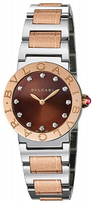 Bulgari,Bulgari - BVLGARI Quartz 26mm - Stainless Steel and Rose Gold - Watch Brands Direct