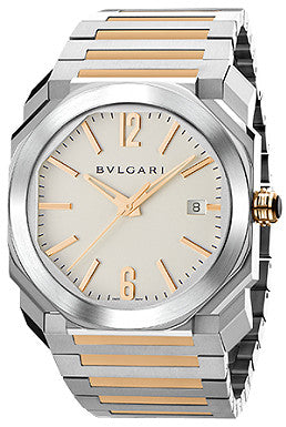Bulgari,Bulgari - Octo Automatic 38mm - Stainless Steel and Rose Gold - Watch Brands Direct