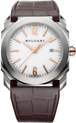 Bulgari,Bulgari - Octo Automatic 41mm - Stainless Steel and Rose Gold - Watch Brands Direct