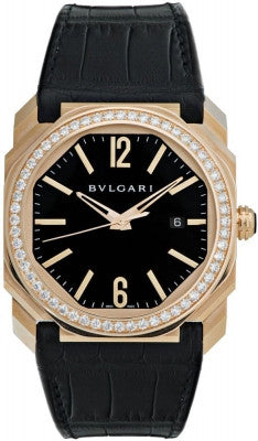 Bulgari,Bulgari - Octo Automatic 41mm - Rose Gold - Diamond Bezel - Watch Brands Direct