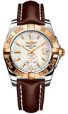 Breitling,Breitling - Galactic 36 Automantic Steel-Rose Gold - Leather Strap - Watch Brands Direct