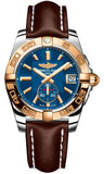 Breitling,Breitling - Galactic 36 Automantic Steel-Rose Gold - Leather Strap - Watch Brands Direct