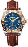 Breitling,Breitling - Galactic 36 Automantic Steel-Rose Gold - Sahara Strap - Watch Brands Direct