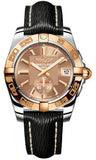 Breitling,Breitling - Galactic 36 Automantic Steel-Rose Gold - Sahara Strap - Watch Brands Direct