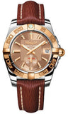 Breitling,Breitling - Galactic 36 Automantic Steel-Rose Gold - Sahara Strap - Watch Brands Direct