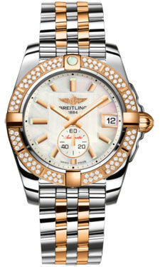 Breitling,Breitling - Galactic 36 Automantic Steel-Rose Gold - Diamond Bezel - Pilot Bracelet - Watch Brands Direct