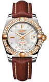 Breitling,Breitling - Galactic 36 Automantic Steel-Rose Gold - Diamond Bezel - Sahara Strap - Watch Brands Direct