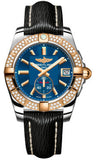 Breitling,Breitling - Galactic 36 Automantic Steel-Rose Gold - Diamond Bezel - Sahara Strap - Watch Brands Direct