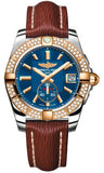 Breitling,Breitling - Galactic 36 Automantic Steel-Rose Gold - Diamond Bezel - Sahara Strap - Watch Brands Direct