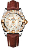 Breitling,Breitling - Galactic 36 Automantic Steel-Rose Gold - Diamond Bezel - Sahara Strap - Watch Brands Direct