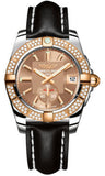 Breitling,Breitling - Galactic 36 Automantic Steel-Rose Gold - Diamond Bezel - Leather Strap - Watch Brands Direct