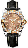 Breitling,Breitling - Galactic 36 Automantic Steel-Rose Gold - Diamond Bezel - Sahara Strap - Watch Brands Direct