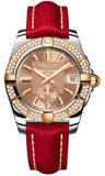 Breitling,Breitling - Galactic 36 Automantic Steel-Rose Gold - Diamond Bezel - Sahara Strap - Watch Brands Direct