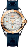 Breitling,Breitling - Galactic 41 Steel-Rose Gold - Ocean Racer Strap - Watch Brands Direct