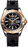 Breitling,Breitling - Galactic 41 Steel-Rose Gold - Ocean Racer Strap - Watch Brands Direct