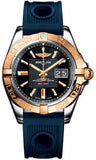 Breitling,Breitling - Galactic 41 Steel-Rose Gold - Ocean Racer Strap - Watch Brands Direct