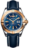 Breitling,Breitling - Galactic 41 Steel-Rose Gold - Leather Strap - Watch Brands Direct