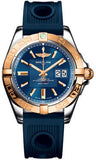 Breitling,Breitling - Galactic 41 Steel-Rose Gold - Ocean Racer Strap - Watch Brands Direct
