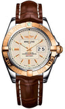 Breitling,Breitling - Galactic 41 Steel-Rose Gold - Croco Strap - Watch Brands Direct