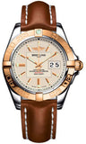 Breitling,Breitling - Galactic 41 Steel-Rose Gold - Leather Strap - Watch Brands Direct