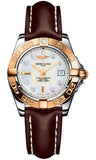 Breitling,Breitling - Galactic 32 Steel-Rose Gold - Leather Strap - Watch Brands Direct