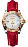 Breitling,Breitling - Galactic 32 Steel-Rose Gold - Sahara Strap - Watch Brands Direct