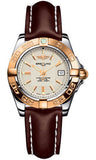 Breitling,Breitling - Galactic 32 Steel-Rose Gold - Leather Strap - Watch Brands Direct